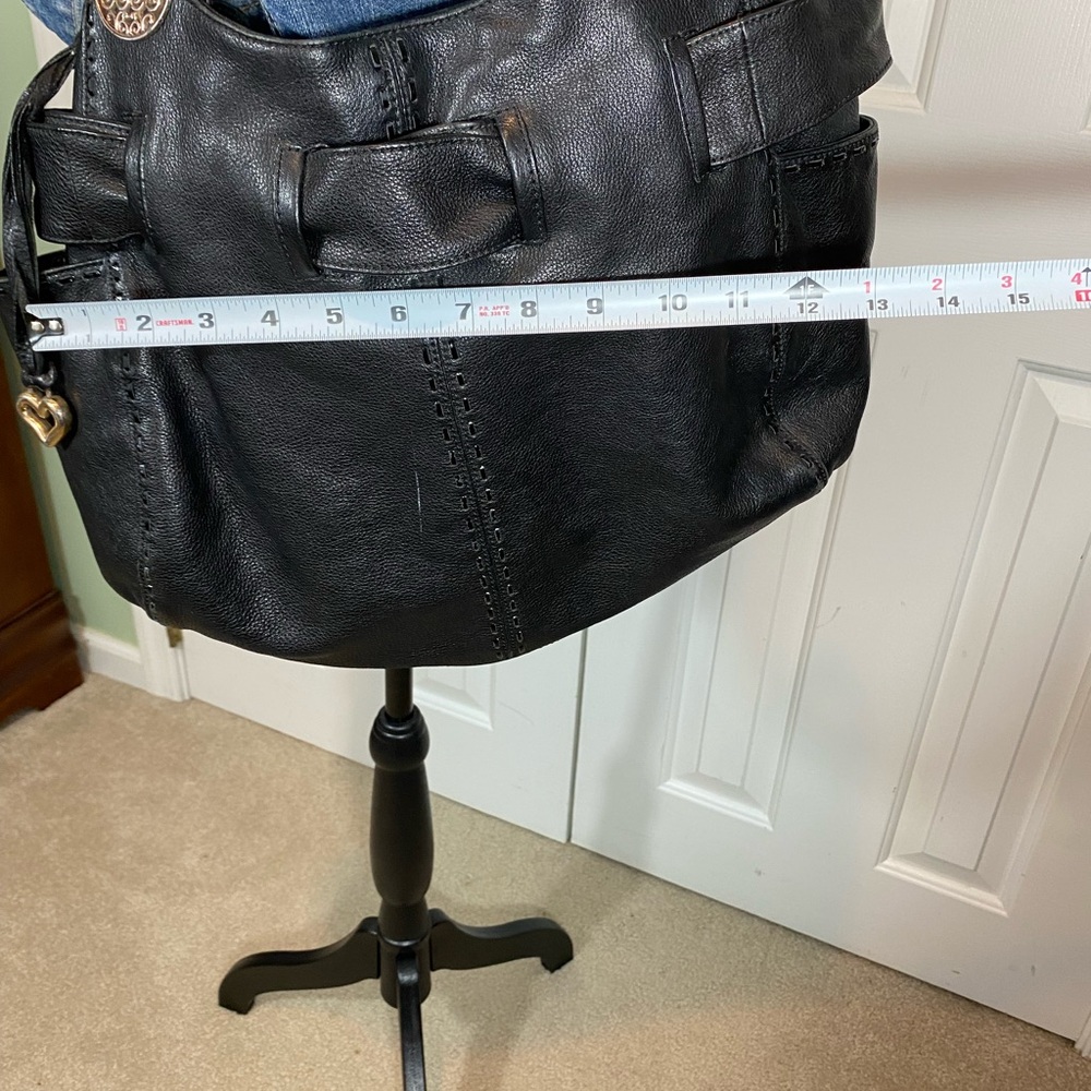 Brighton black leather bag used condition Clean in and out. Side pockets. - Picture 12 of 13